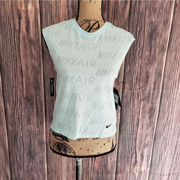 NWT NIKE Dri-Fit Baby Blue Lightweight Running Top - Picture 1 of 14